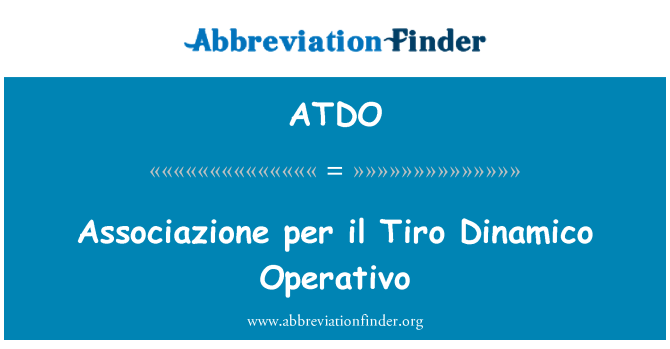 ATDO: Associazione per il Tiro Dinamico Operativo