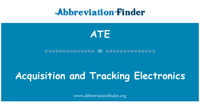 ATE: Caffael ac olrhain electroneg