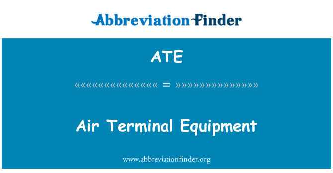 ATE: Peralatan Air Terminal