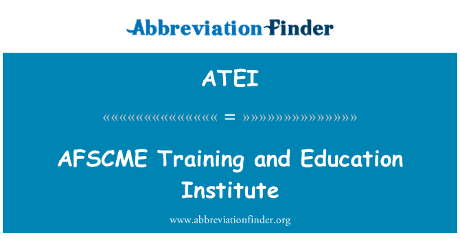ATEI: AFSCME κατάρτισης και μαθητείας