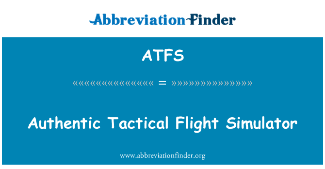 ATFS: סימולטור טיסה טקטי אותנטי