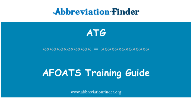 ATG: AFOATS guia de formació