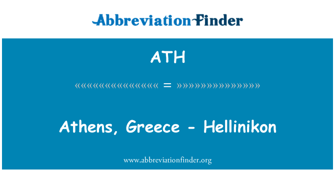 ATH: Ateena, Kreeka - Hellinikon