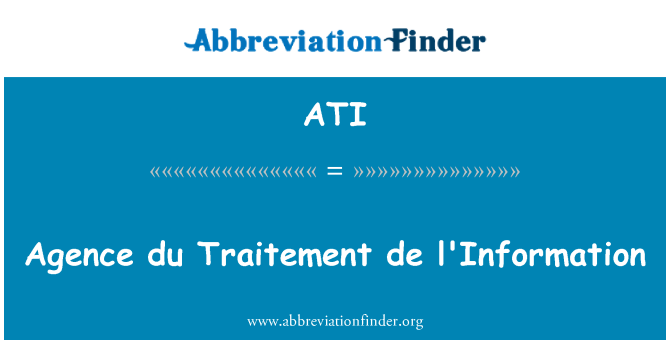 ATI: 法新社杜 Traitement de 資訊