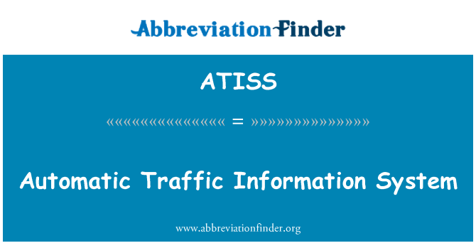 ATISS: Automatic dopravní informační systém