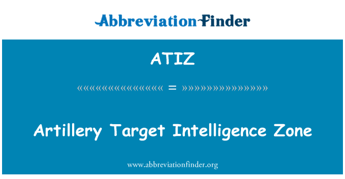 ATIZ: Artillerie Intelligence Zielzone