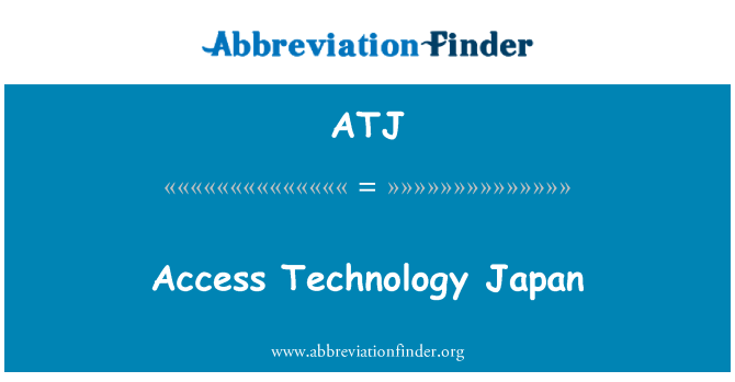 ATJ: Dostop do tehnologije Japan