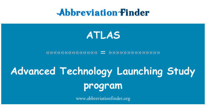 ATLAS: תכנית הלימודים משיקה טכנולוגיה מתקדמת