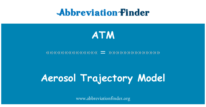 ATM: Modèle de trajectoire d'aérosol