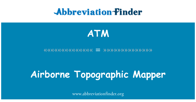 ATM: U zraku topografske Mapper