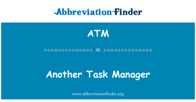 ATM: Другой диспетчер задач