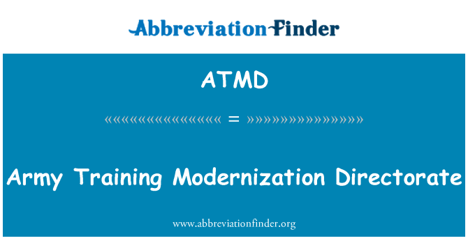 ATMD: צבא הדרכה המודרניזציה דיירקטור