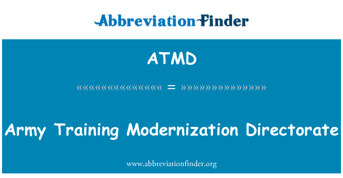 ATMD: 军队培训现代化局