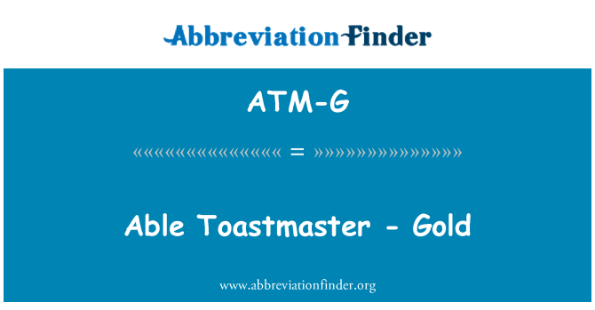 ATM-G: Poder Toastmaster - oro