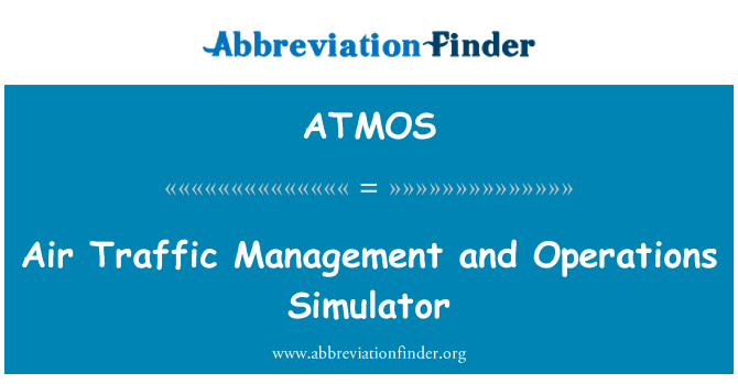 ATMOS: פעולות סימולטור וניהול תנועה של אוויר