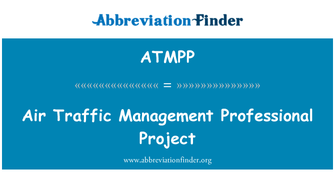 ATMPP: אוויר תעבורת ניהול פרוייקט מקצועי