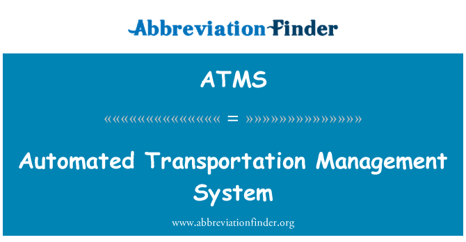 ATMS: System Rheoli cludo awtomataidd