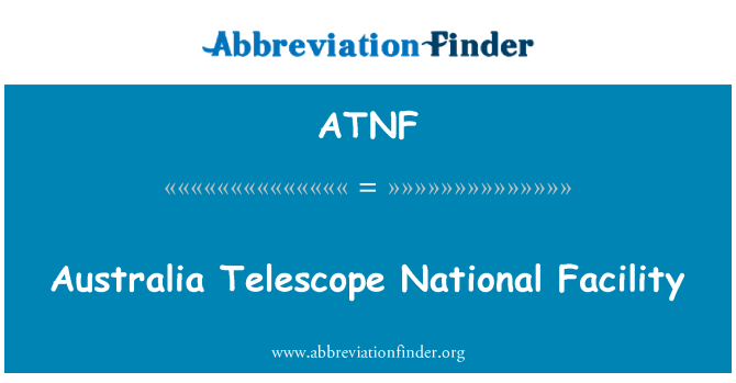 ATNF: Austrālija teleskops valsts iekārta