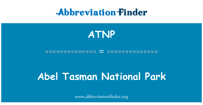 ATNP: Abel Tasman National Park