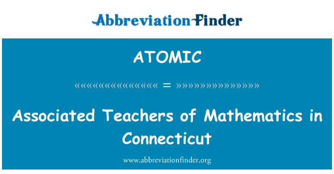 ATOMIC: Tillhörande lärare i matematik i Connecticut