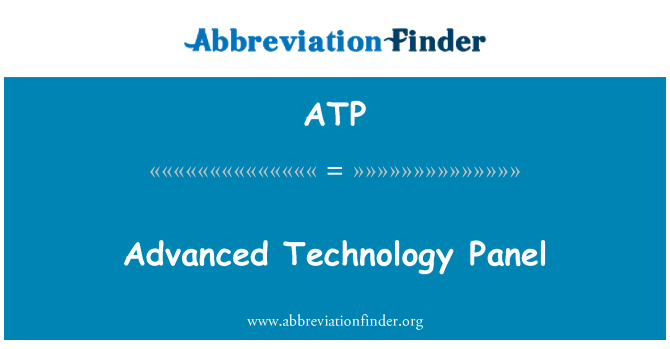 ATP: Kehittynyt tekniikka paneeli