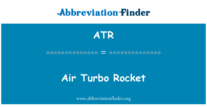 ATR: 에 어 터보 로켓