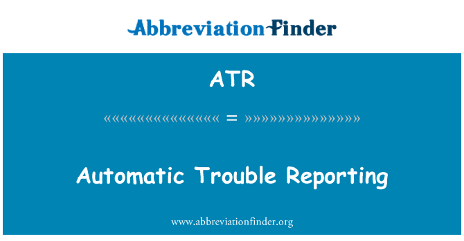 ATR: Automaatne hädas aruandlus