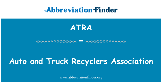ATRA: Awto a Chymdeithas Recyclers fforch