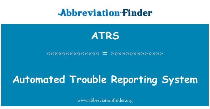 ATRS: בעיות אוטומטי מערכת דיווח