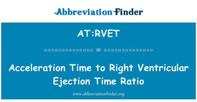 AT:RVET: Akselerasjonen høyre ventrikkel utstøting tid forholdet