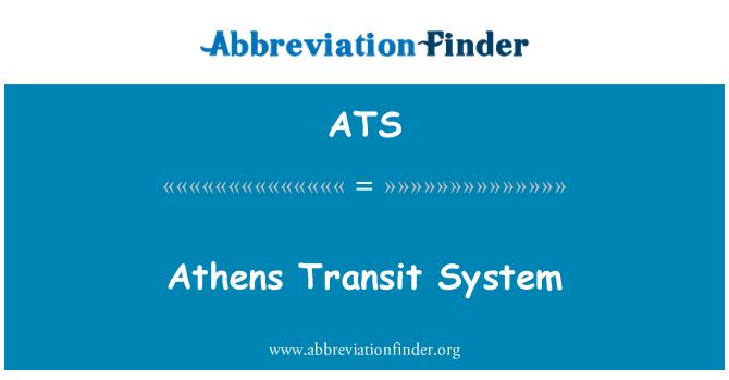 ATS: System deithio Athen