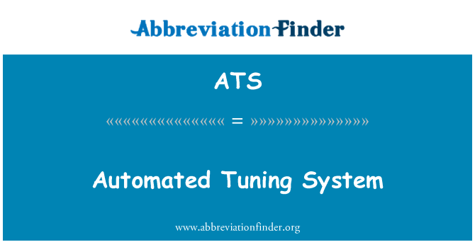 ATS: Automatické ladenie systému