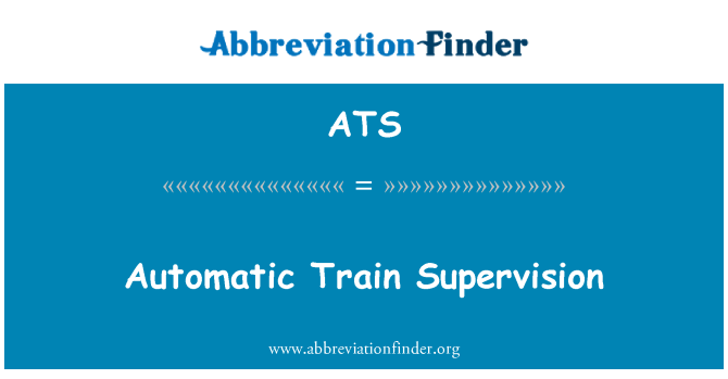 ATS: 自動列車監督