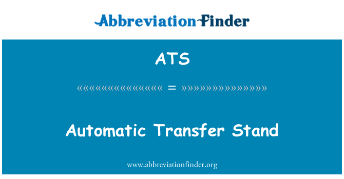 ATS: Automatický prevod stojan