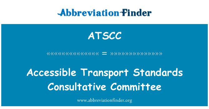 ATSCC: Comité consultatif des normes transports accessibles