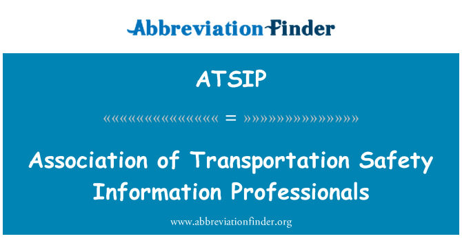 ATSIP: Association of Transportation Safety informasjon fagfolk