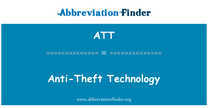 ATT: Anti-krádež technologie