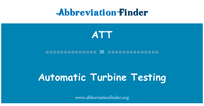 ATT: L-ittestjar awtomatiku bit-Turbini