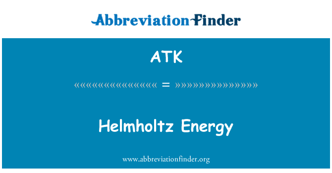 ATK: Helmholtz energije