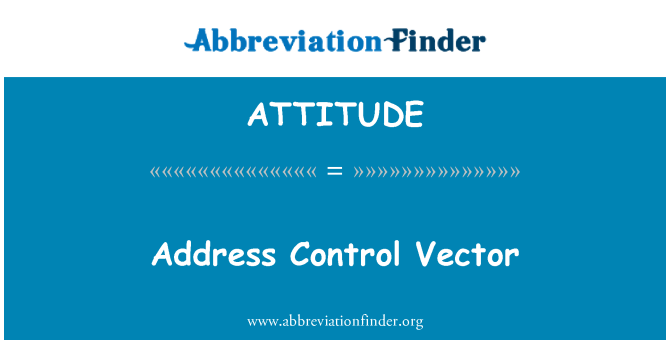 ATTITUDE: Adresse Steuerung Vektor