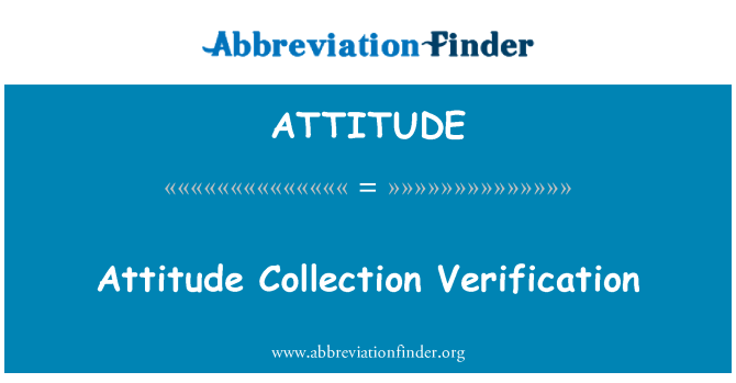 ATTITUDE: Στάση συλλογή επαλήθευσης