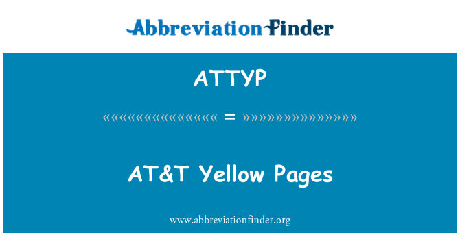 ATTYP: AT&T, Yellow Pages