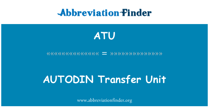 ATU: Unità ta ' trasferiment ta ' AUTODIN