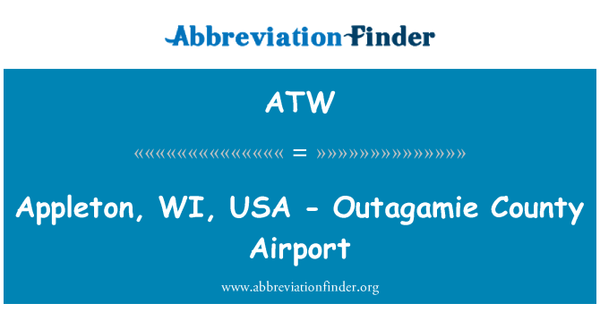 ATW: ابليتون، ويسكونسن، الولايات المتحدة الأمريكية-مطار مقاطعة أووتاجامي