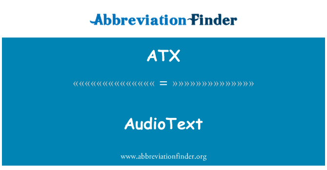ATX: Аудиотекст