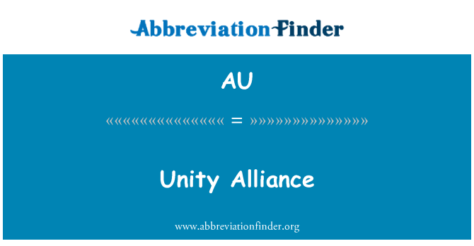 AU: Unitatea Alianţei