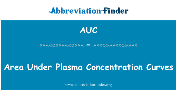 AUC: Plotas, apsodintas plazmos koncentracijos kreivės