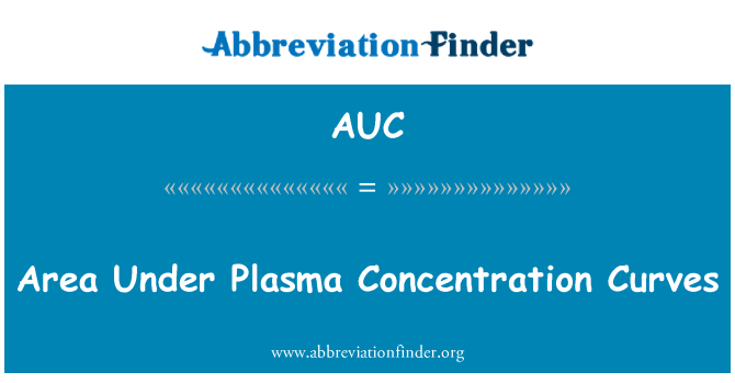 AUC: Area Under Plasma Concentration Curves