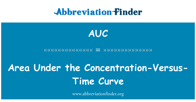 AUC: Area sotto la curva concentrazione-contro-tempo