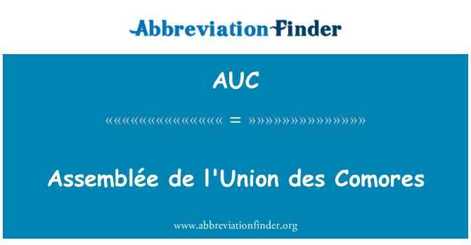 AUC: Assemblée de l'Union des Komoro